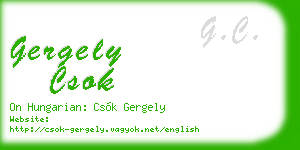 gergely csok business card